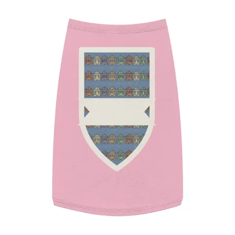 New Orleans 7th Ward Shotgun Houses Pet Tank Top — front view