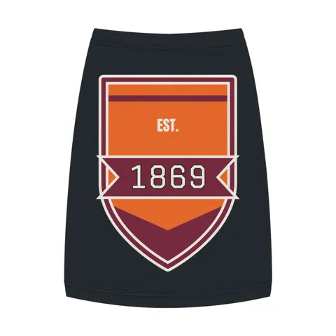 Claflin 1869 Orange & Maroon Pet Tank Top — front view