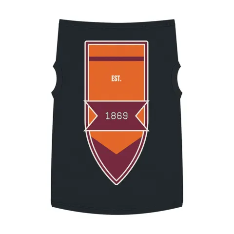 Claflin 1869 Orange & Maroon Pet Tank Top — front view