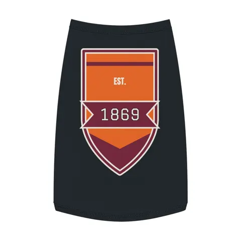 Claflin 1869 Orange & Maroon Pet Tank Top — front view