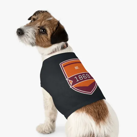 Claflin 1869 Orange & Maroon Pet Tank Top — other view