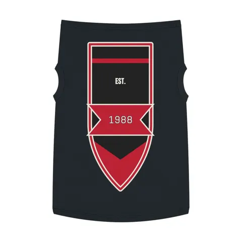 Clark Atlanta 1988 Black & Red Arch Pet Tank Top — front view