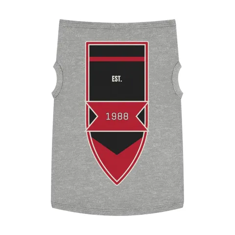 Clark Atlanta 1988 Black & Red Arch Pet Tank Top — front view