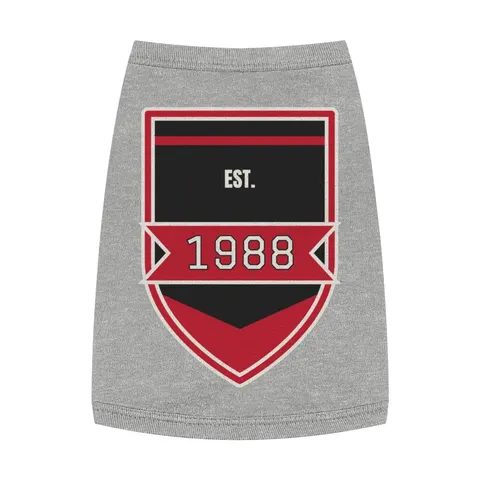 Clark Atlanta 1988 Black & Red Arch Pet Tank Top — front view