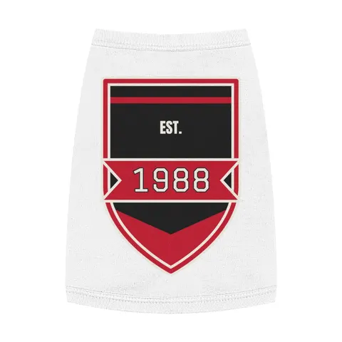 Clark Atlanta 1988 Black & Red Arch Pet Tank Top — front view