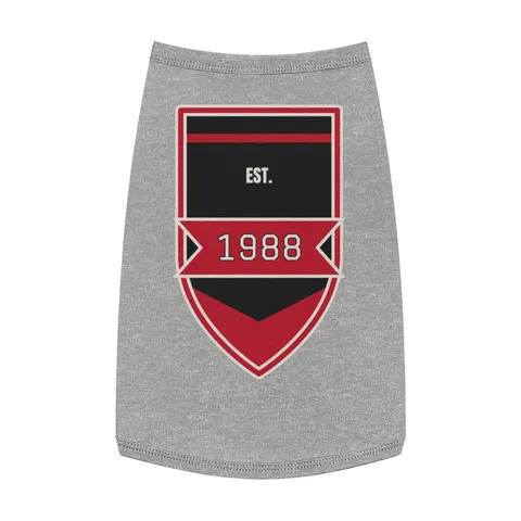 Clark Atlanta 1988 Black & Red Arch Pet Tank Top — front view