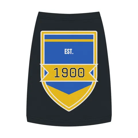 Coppin State 1900 Blue & Yellow Pet Tank Top — front view