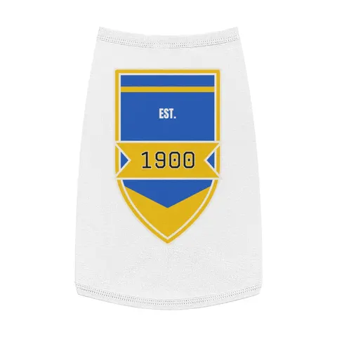 Coppin State 1900 Blue & Yellow Pet Tank Top — front view