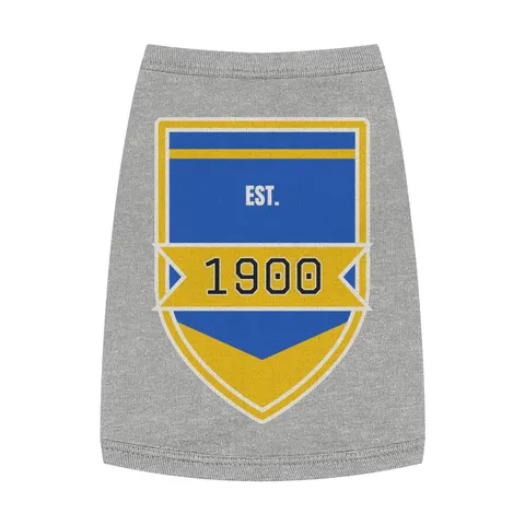 Coppin State 1900 Blue & Yellow Pet Tank Top — front view