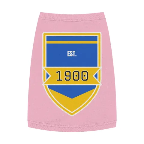 Coppin State 1900 Blue & Yellow Pet Tank Top — front view