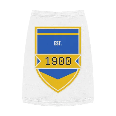 Coppin State 1900 Blue & Yellow Pet Tank Top — front view