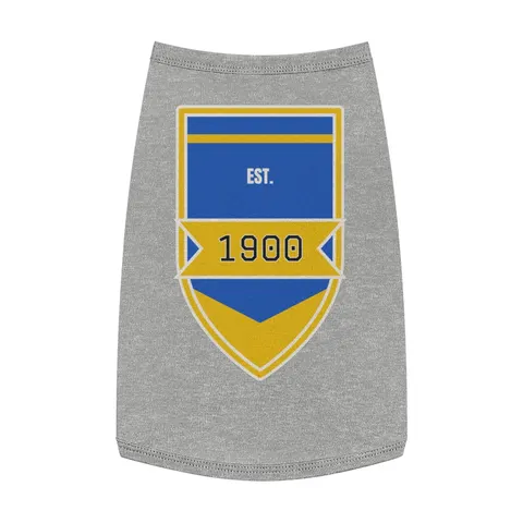 Coppin State 1900 Blue & Yellow Pet Tank Top — front view