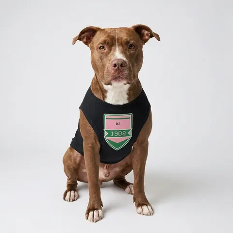 AKA 1908 Pink & Green Ivy Pattern Pet Tank Top