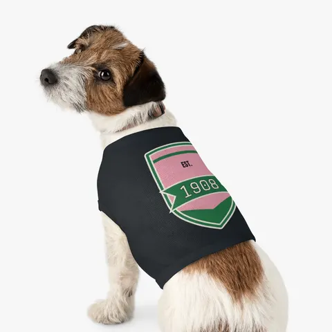 AKA 1908 Pink & Green Ivy Pattern Pet Tank Top — other view