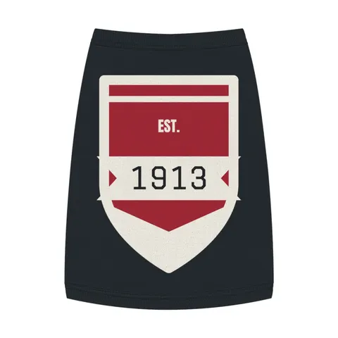 Delta 1913 Crimson Stamp Pet Tank Top — front view
