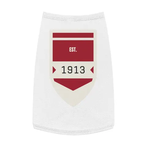 Delta 1913 Crimson Stamp Pet Tank Top — front view