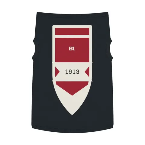 Delta 1913 Crimson Stamp Pet Tank Top — front view