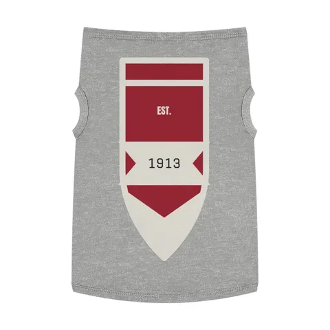 Delta 1913 Crimson Stamp Pet Tank Top — front view