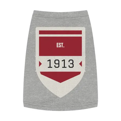 Delta 1913 Crimson Stamp Pet Tank Top — front view