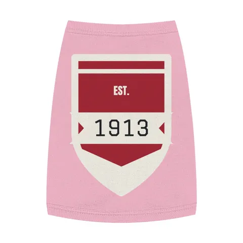 Delta 1913 Crimson Stamp Pet Tank Top — front view