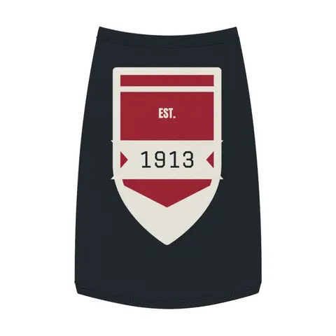 Delta 1913 Crimson Stamp Pet Tank Top — front view
