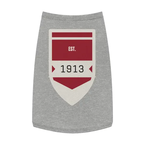 Delta 1913 Crimson Stamp Pet Tank Top — front view