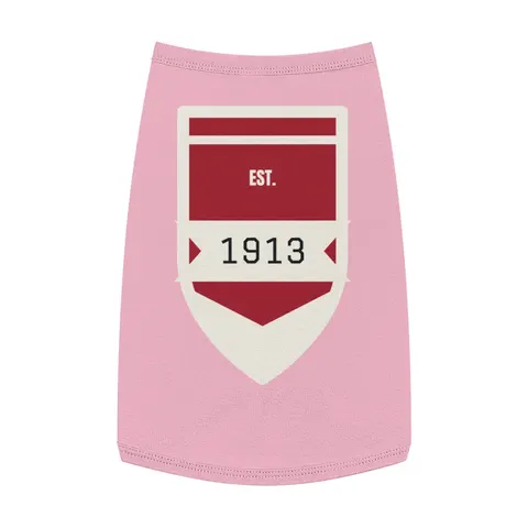 Delta 1913 Crimson Stamp Pet Tank Top — front view