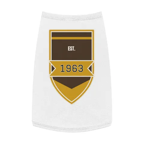 Iota 1963 Charcoal Brown & Gilded Gold Pet Tank Top — front view