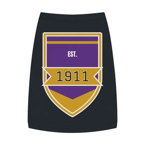 Omega 1911 Purple & Gold Glow Pet Tank Top — front view