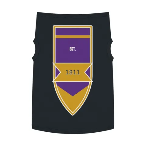 Omega 1911 Purple & Gold Glow Pet Tank Top — front view