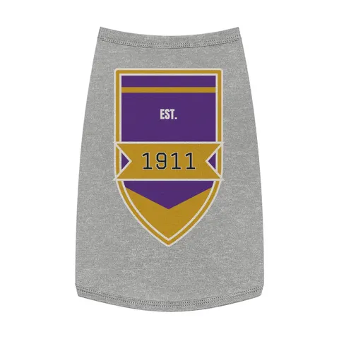 Omega 1911 Purple & Gold Glow Pet Tank Top — front view