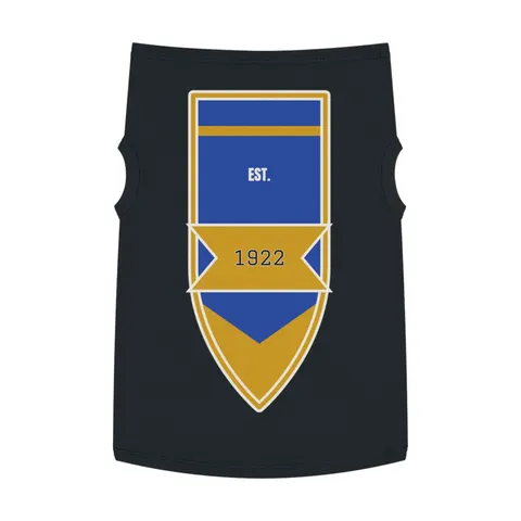 SGRho 1922 Royal Blue & Gold Pet Tank Top — front view