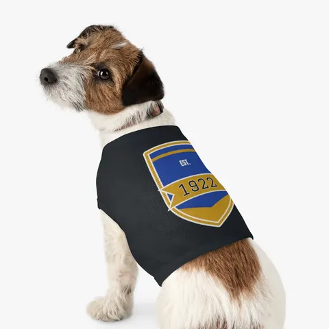 SGRho 1922 Royal Blue & Gold Pet Tank Top — other view
