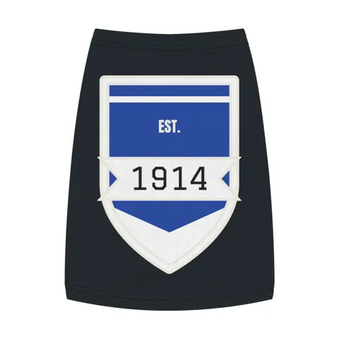 Sigma 1914 Royal Blue & White Pet Tank Top — front view
