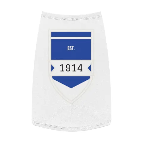 Sigma 1914 Royal Blue & White Pet Tank Top — front view