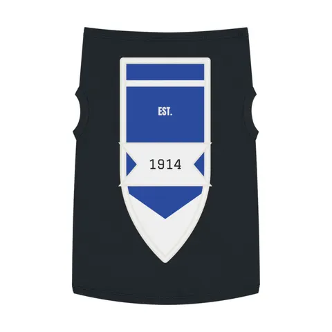 Sigma 1914 Royal Blue & White Pet Tank Top — front view