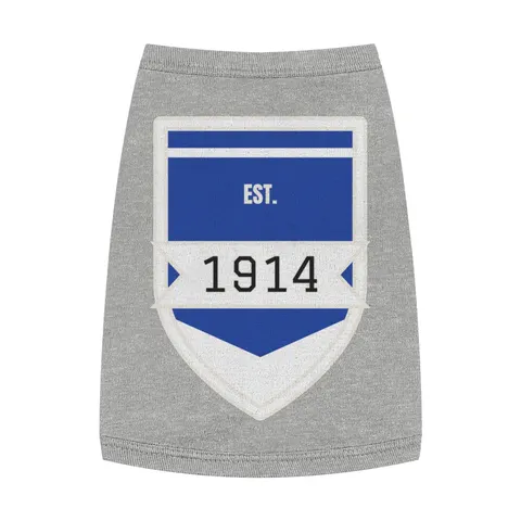 Sigma 1914 Royal Blue & White Pet Tank Top — front view