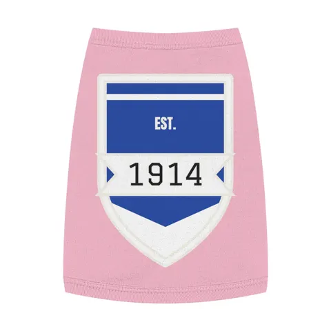 Sigma 1914 Royal Blue & White Pet Tank Top — front view