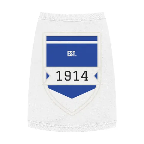 Sigma 1914 Royal Blue & White Pet Tank Top — front view