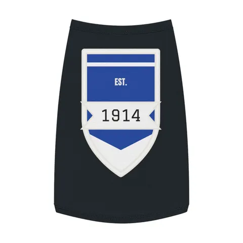Sigma 1914 Royal Blue & White Pet Tank Top — front view