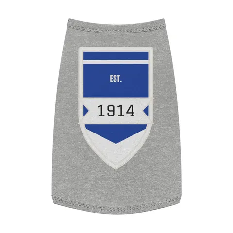 Sigma 1914 Royal Blue & White Pet Tank Top — front view