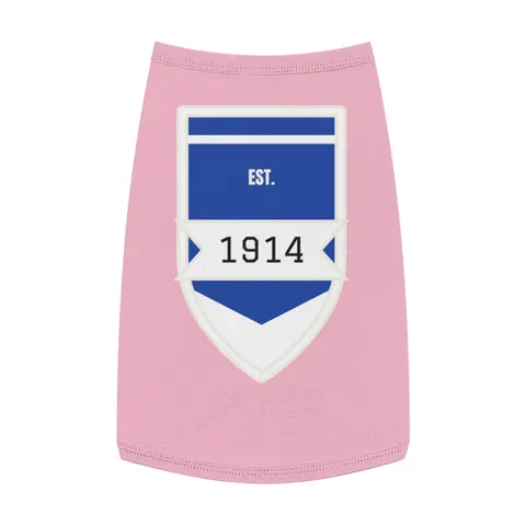 Sigma 1914 Royal Blue & White Pet Tank Top — front view