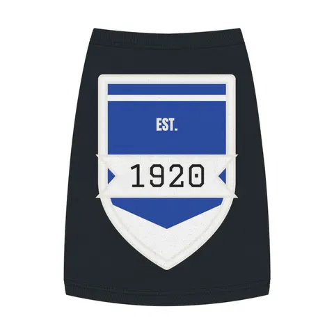 Zeta 1920 Royal Blue & White Pet Tank Top — front view