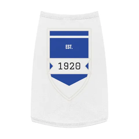 Zeta 1920 Royal Blue & White Pet Tank Top — front view