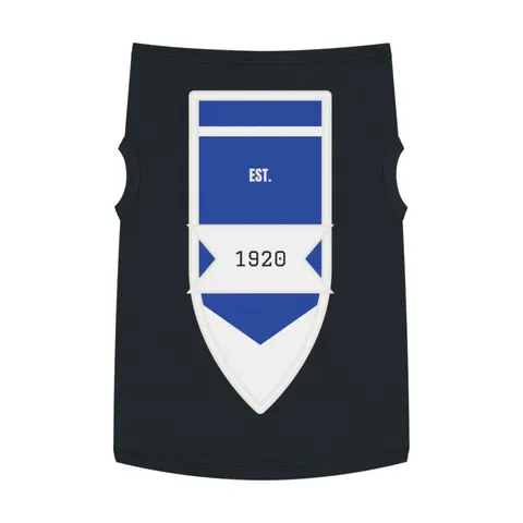 Zeta 1920 Royal Blue & White Pet Tank Top — front view