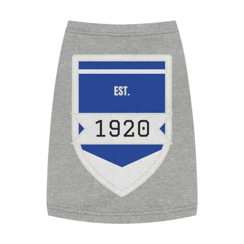 Zeta 1920 Royal Blue & White Pet Tank Top — front view