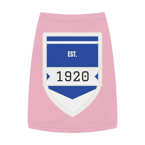 Zeta 1920 Royal Blue & White Pet Tank Top — front view