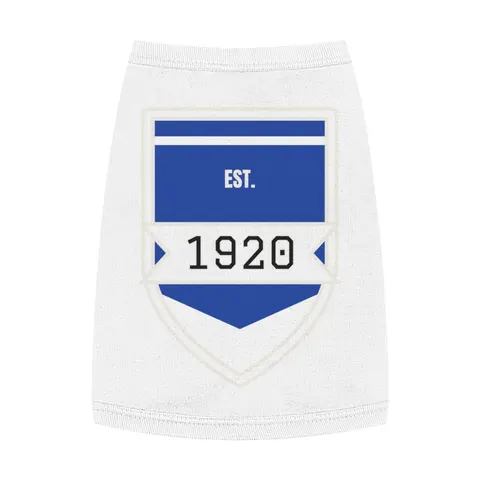Zeta 1920 Royal Blue & White Pet Tank Top — front view
