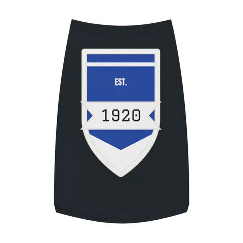 Zeta 1920 Royal Blue & White Pet Tank Top — front view