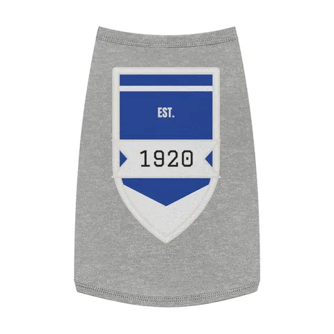 Zeta 1920 Royal Blue & White Pet Tank Top — front view